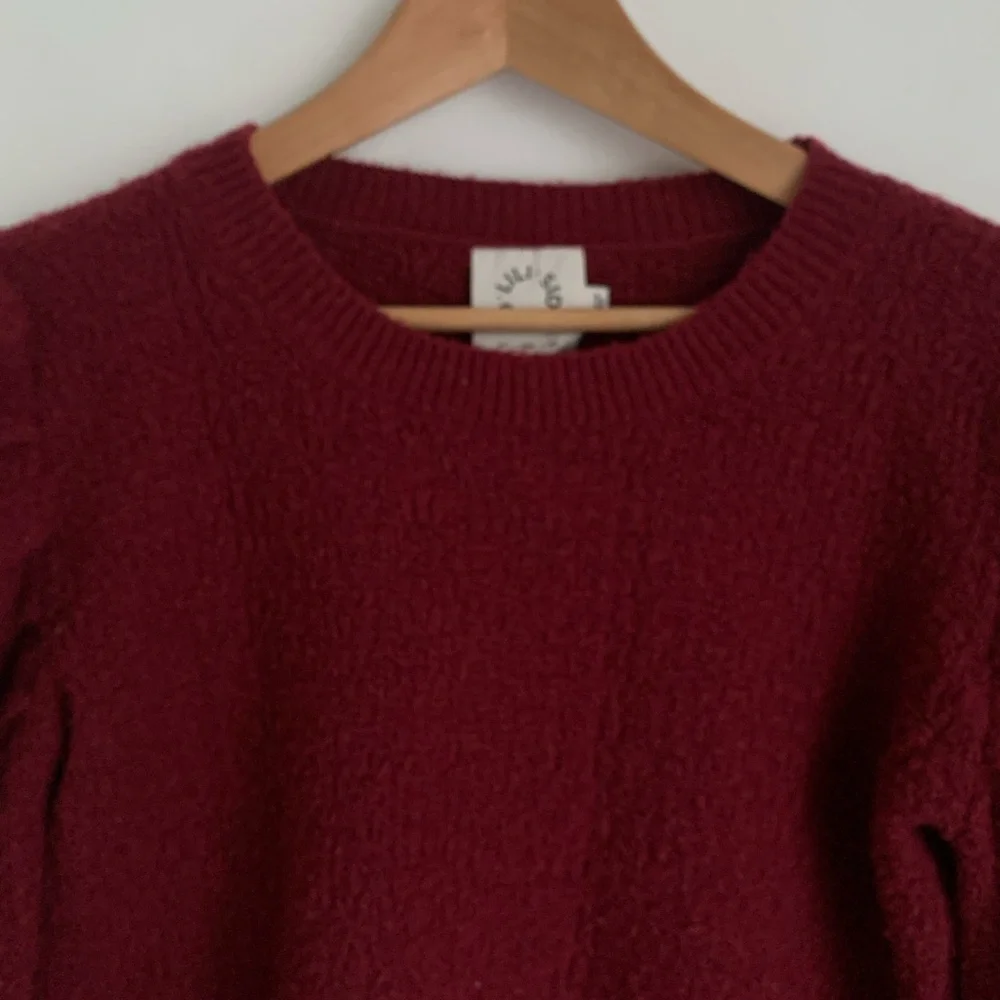 Lili Sidonio by Molly Bracken Burgundy Puff Sleeve Sweater - Picture 4 of 9
